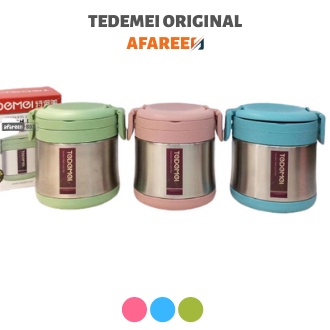 SALE Lunch Box Tedemei stainless sup jar bulat kotak makan travel