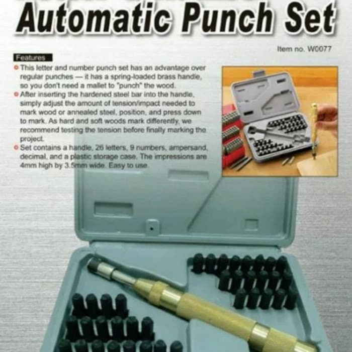 

TST | Stamp Punch DIY Set 37" 1 Size 2 Mm - Number Letter & Patter