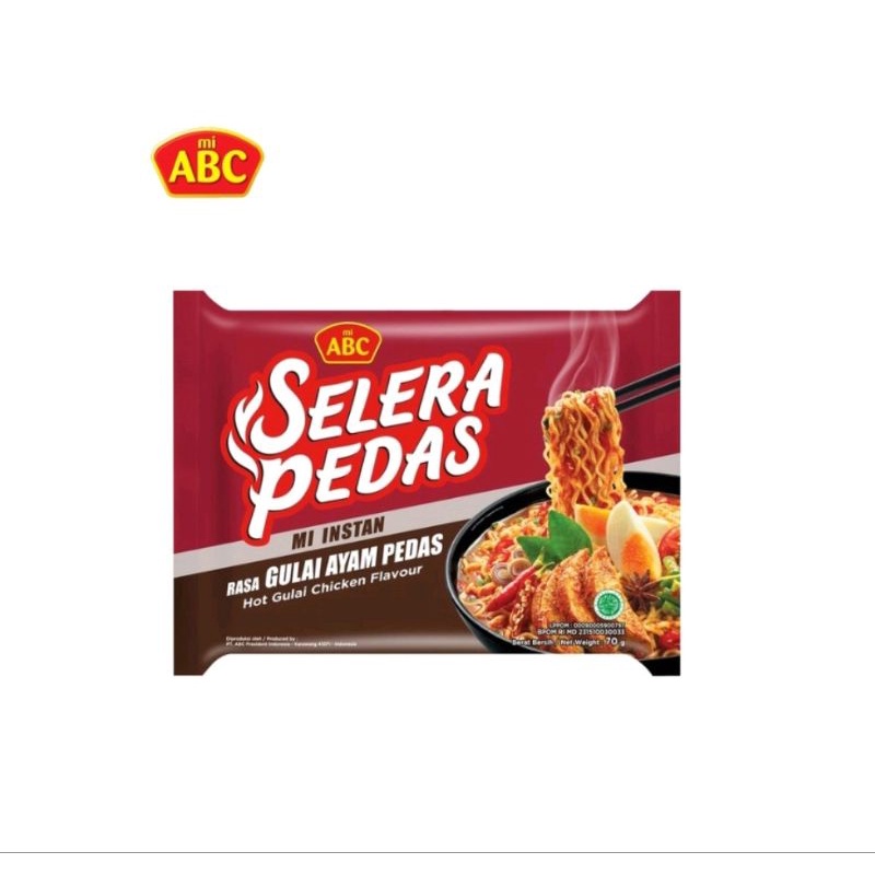 

MIE ABC SELERA PEDAS RASA GULAI AYAM PEDAS 70 gr