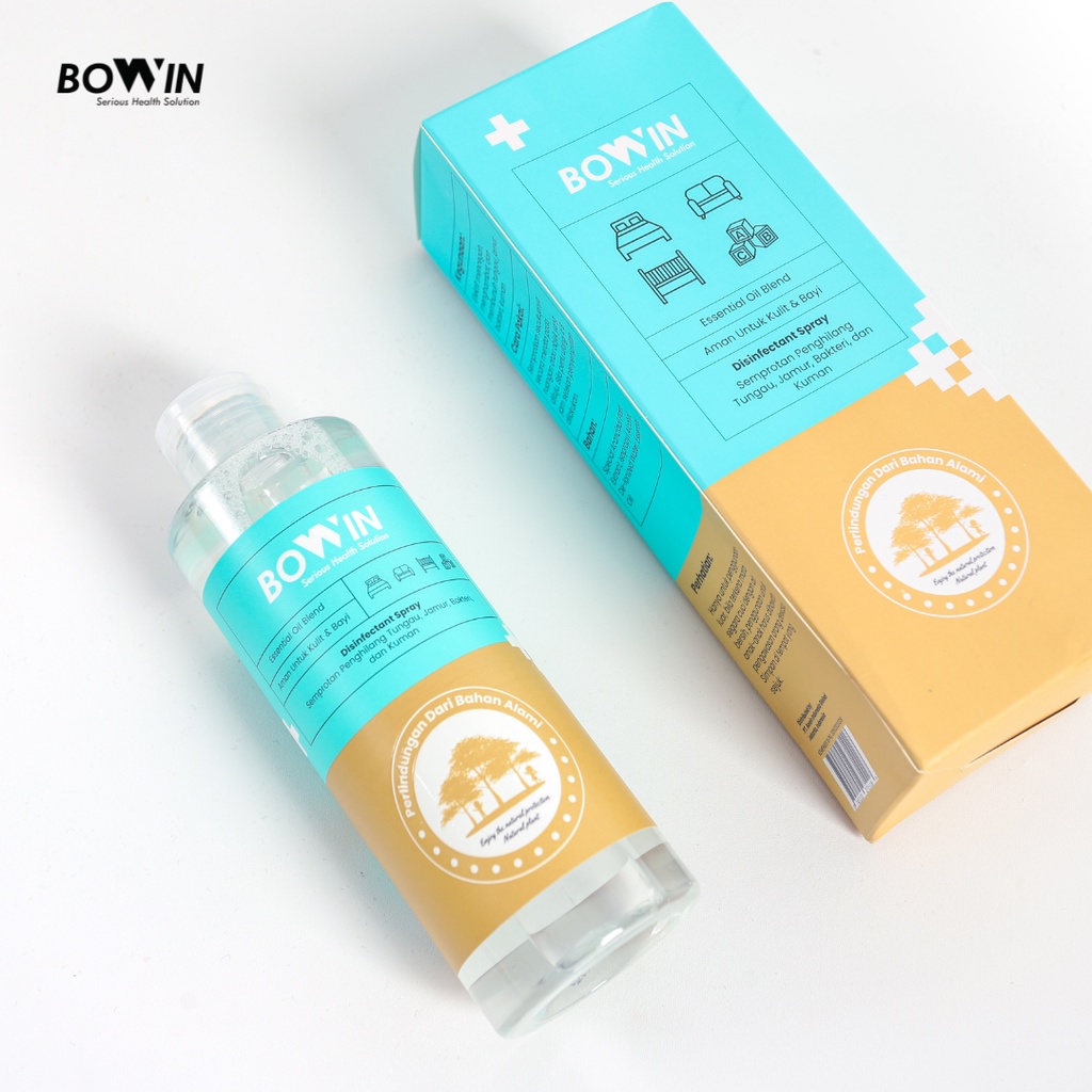 Bowin Bed &amp; Linen Spray 100% Organic Anti Tungau | Anti Bakteri, Kuman &amp; Virus | Essential Oil Aroma Therapy