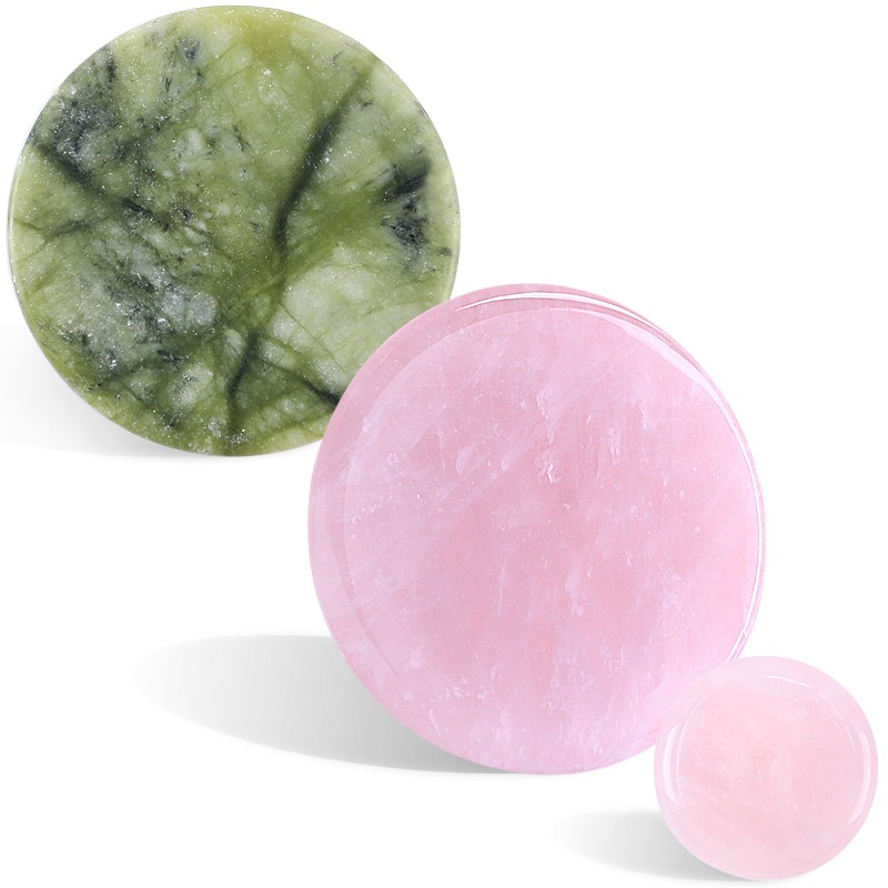 Hijau / Merah Muda Ekstensi Bulu Mata Lem Pad Holder Bahan jed