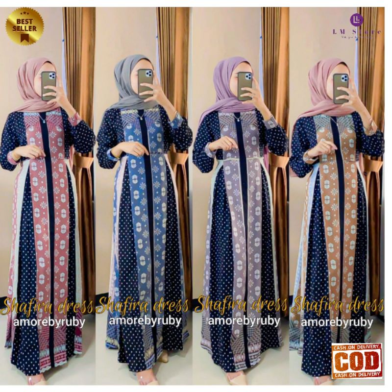 GAMIS SHAFIRA DRESS ORIGINAL AMORE BY RUBY SYAFIRA LIMITED EDITION  BAJU KONDANGAN PESTA MEWAH LEBAR