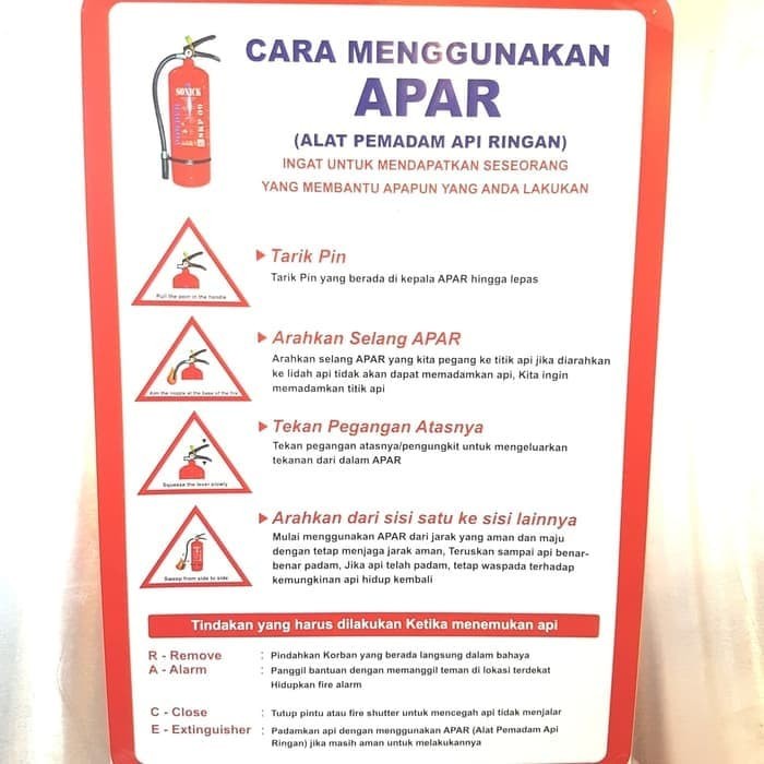 

SIGN LABEL STICKER CARA PENGGUNAAN APAR 30X20CM K3 RAMBU STIKER