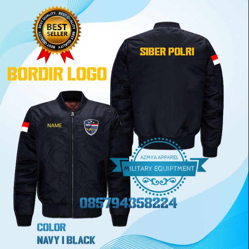 Jaket Bomber JAKET PRIA CASUAL SIMPLE  OUTDOOR JAKET - JAKET TASLAN - JAKET PRIA  SIBER POLRI (WATER