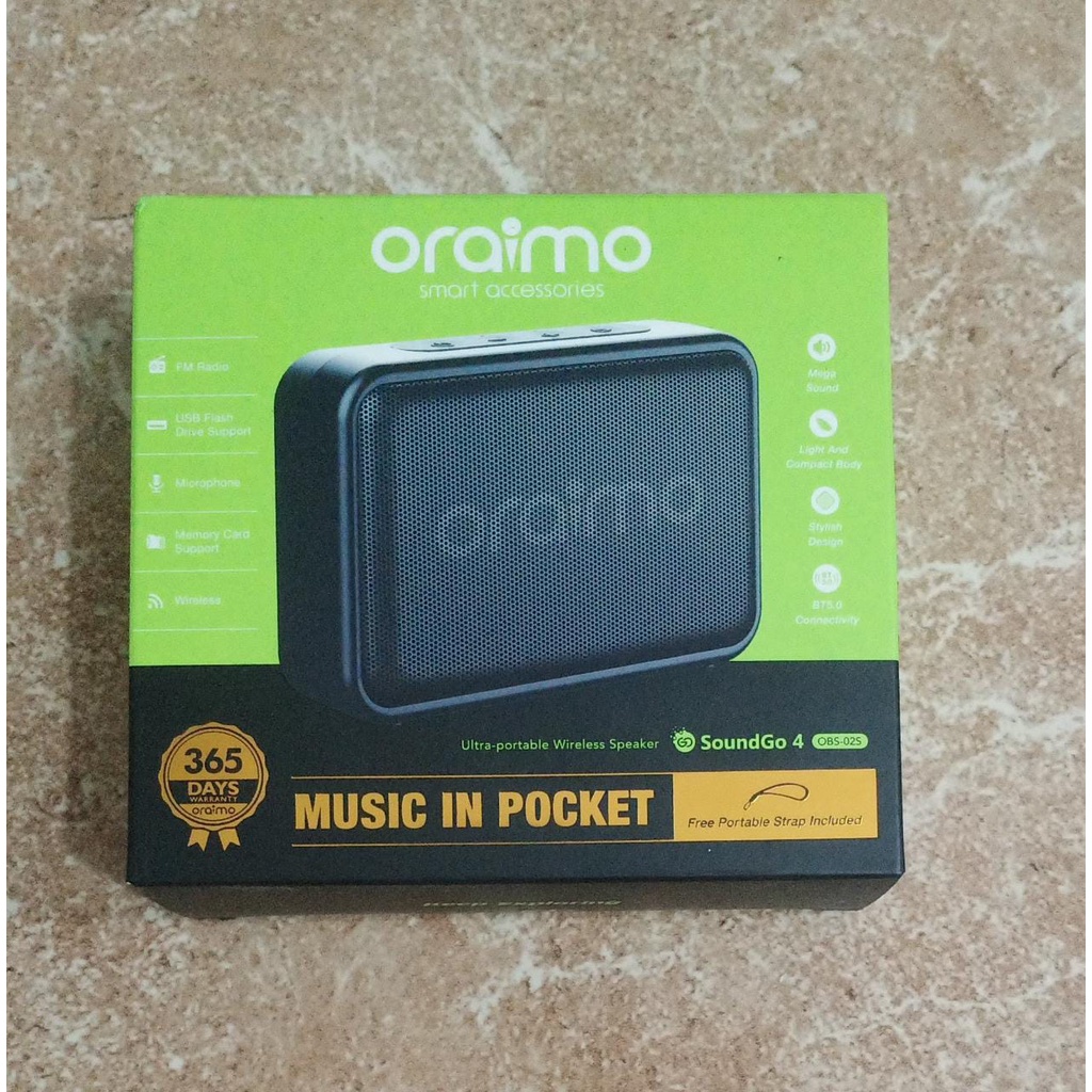 Oraimo SoundGo 4 Ultra-Portable Wireless Bluetooth Speaker OBS-02S