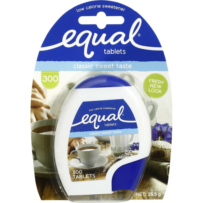 

EQUAL Classic Sweet Taste 300 Tablets 25-5gr Pengganti Gula (isi 300)