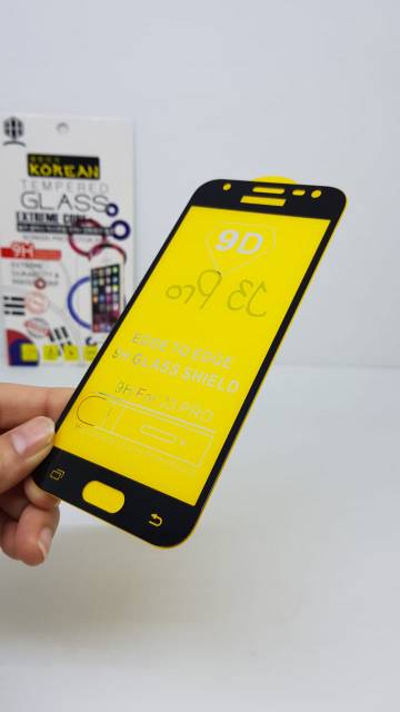 KOREAN Tempered Glass Samsung J3 2018 FULL SCREEN Guard TG 5D Samsung J3 Pro J330 FULL GLUE FULL LEM