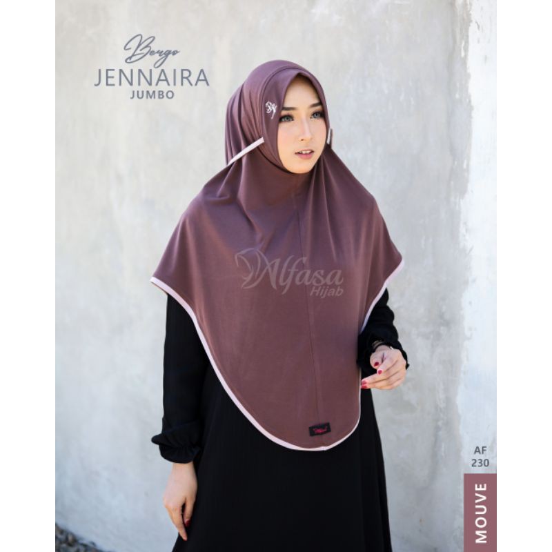 Terbaru, bergo jenaira jumbo by Alfasa hijab