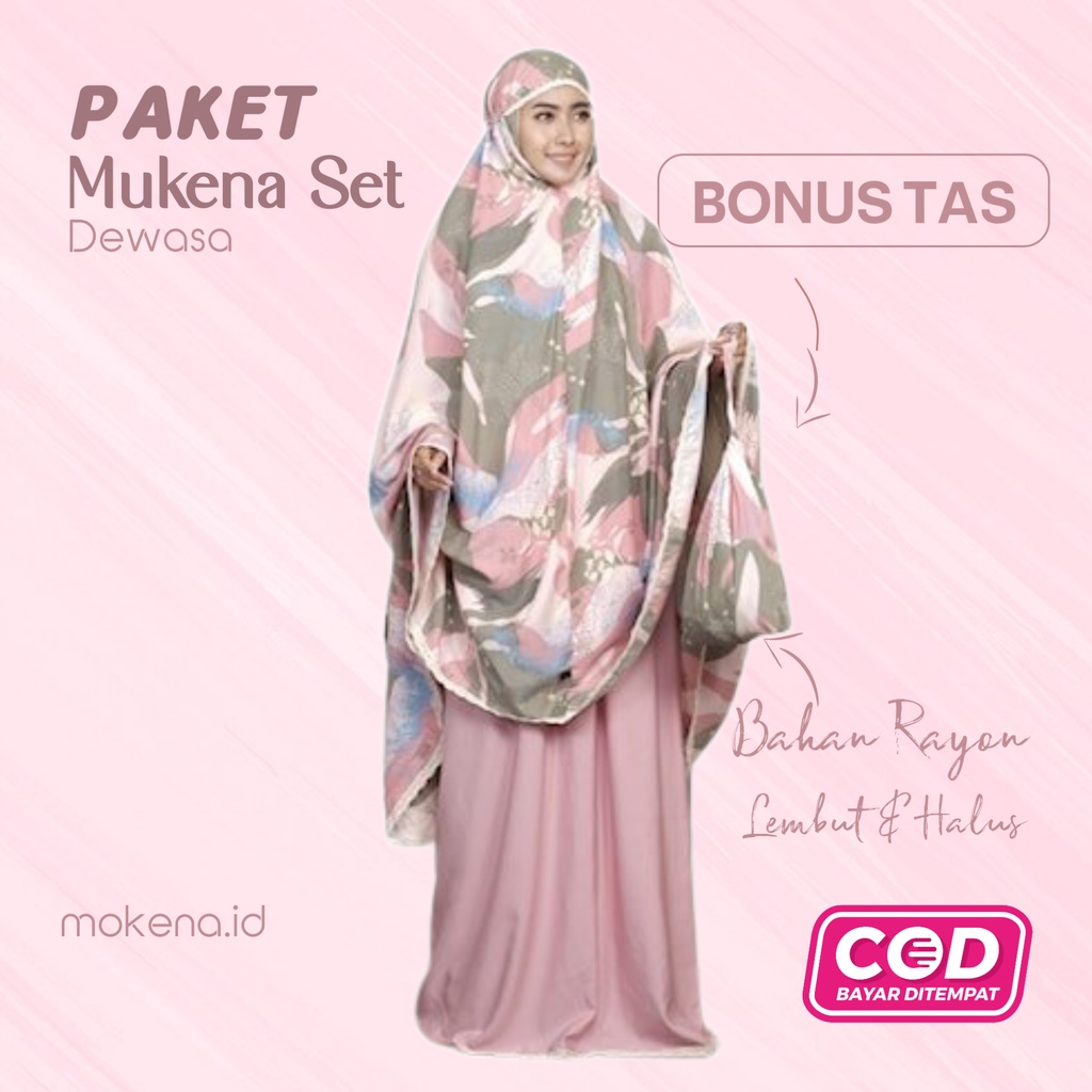 Mukena Travel Traveling  bali murah mukenah katun Adem jumbo polos hyper casta khaki Terbaru Premium