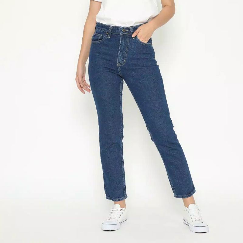 Highwaist Kulot Jeans Wanita / Boyfriend Jeans Wanita / Boyfriend Jins /Boyfriend polos FREE BELT