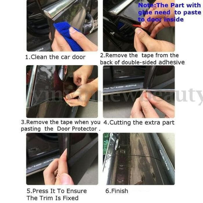 Lis karet Pintu Mobil 1m PUTIH - List Pelindung Pintu Mobil WHITE