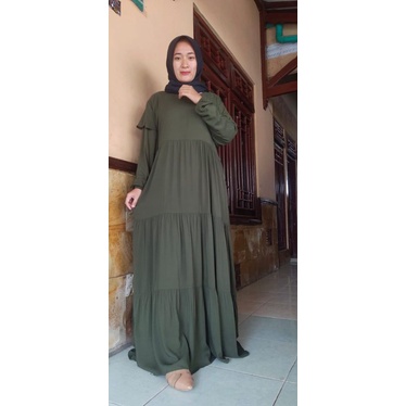 gamis rayon twill/gamis polos rayon twill bisa (COD)