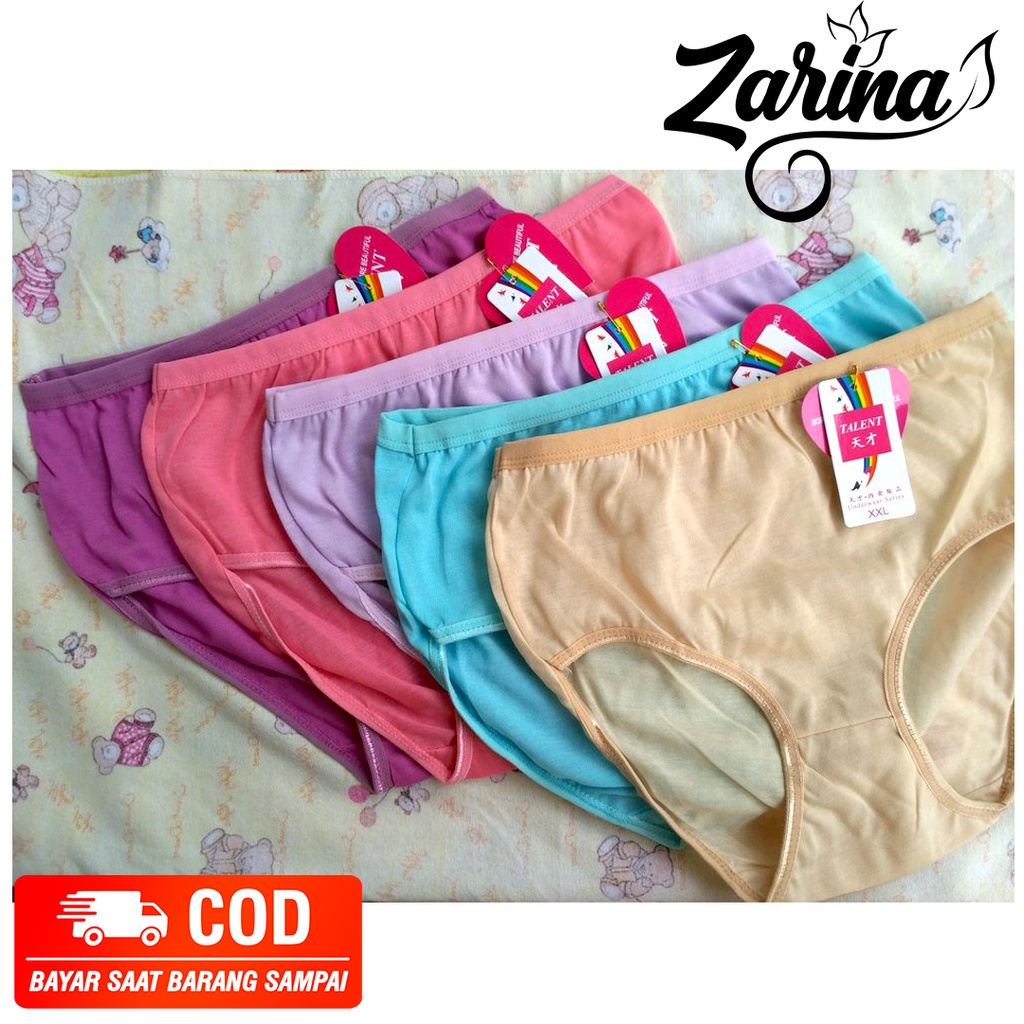 3 Pcs Undies celana dalam wanita polos Talent size M,L,XL,XXL Esse , Talent / CD Wanita Dewasa