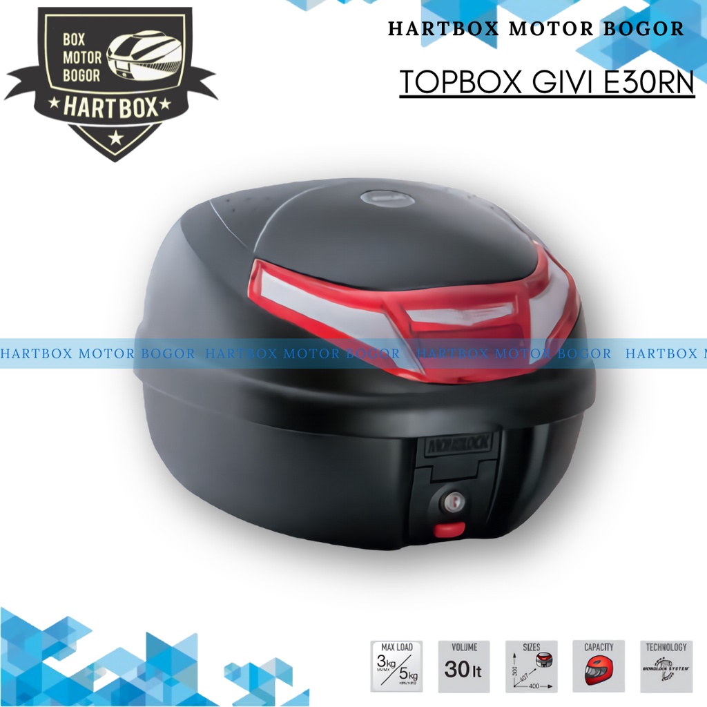 TopBox Original Givi E30RN Box Motor Givi E30 | Pusat Box Motor Bogor | Vespa Nmax Fazzio Vario