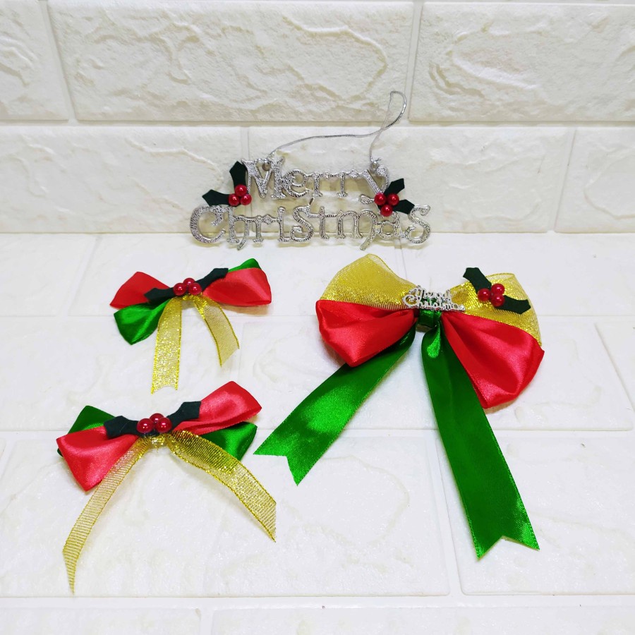 ( 1 Set ) Colourful ACC Natal - Pita Hampers Gantungan Merry Christmas