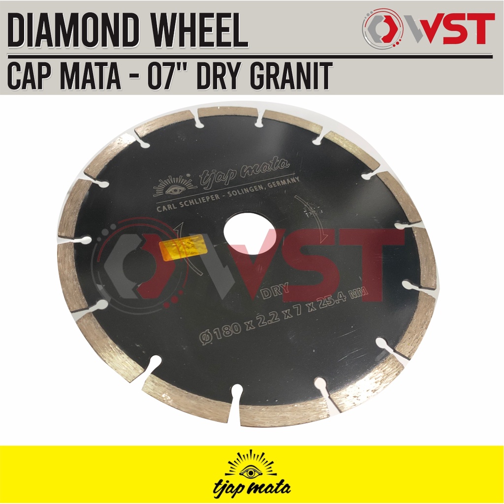 Tjap Mata Diamond Wheel Kering 7" / Mata Gerinda Granit 7inch DRY
