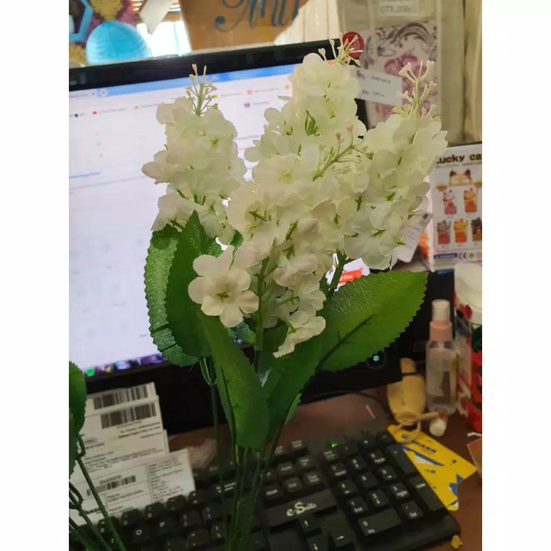 SNAPDRAGON / LAVENDER BESAR ARTIFICIAL/BUNGA PLASTIK-4