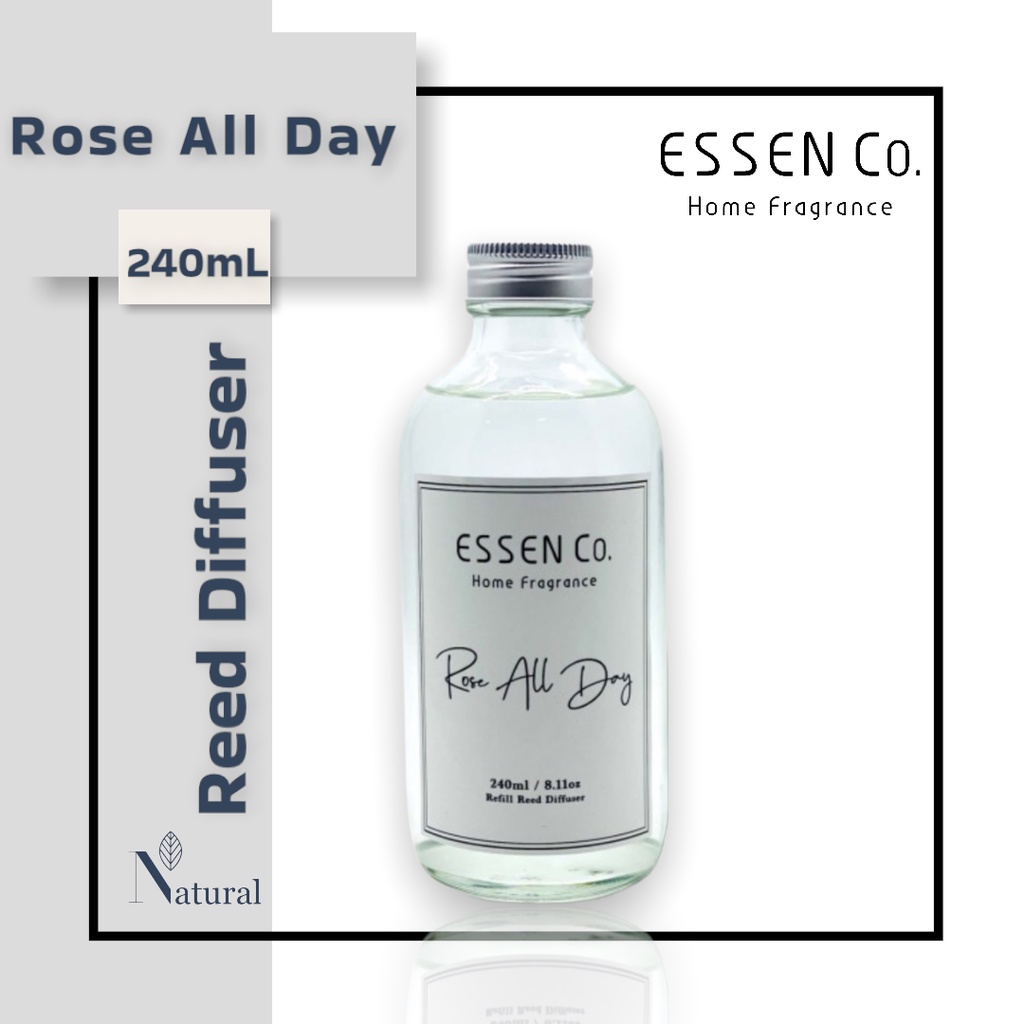 Essen Co Reed Diffuser Aromatherapy Rose All Day Pengharum Pewangi Ruangan Aromaterapi Refill