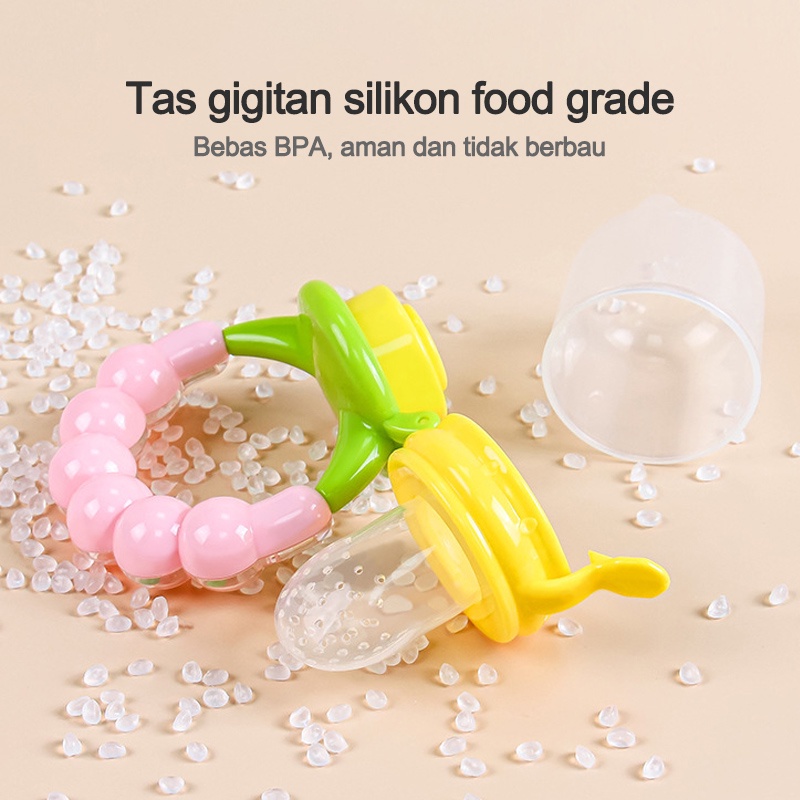 HIPPO LAND Empeng Dot Buah Anak Bayi Fruit Feeder Rattle Teether Kompeng Pacifier Gigitan Bayi 30-38-39