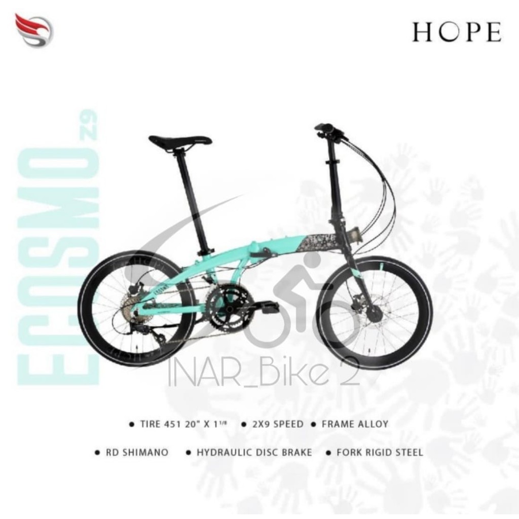 Sepeda Lipat 20Inch 451 Element Ecosmo Z9 Edisi Hope