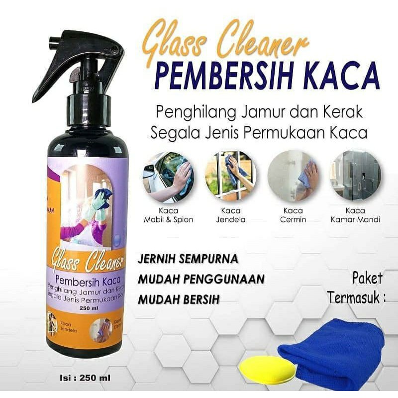 Jual Pembersih Kaca Penghilang Noda Jamur dan Kerak Kaca Glass Cleaner