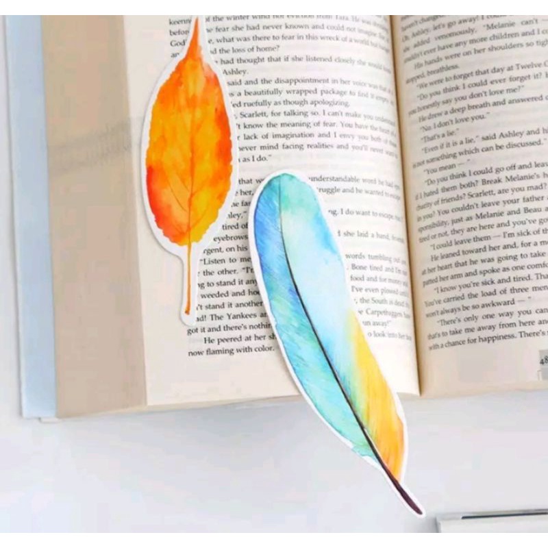 bookmark pembatas buku lucu edisi feathers