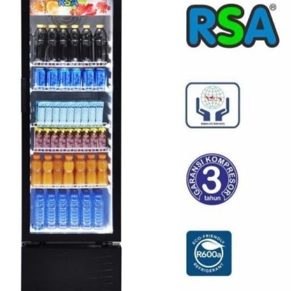 (KHUSUS BOGOR) SHOWCASE RSA AGATE 300 KAPASITAS 282 L