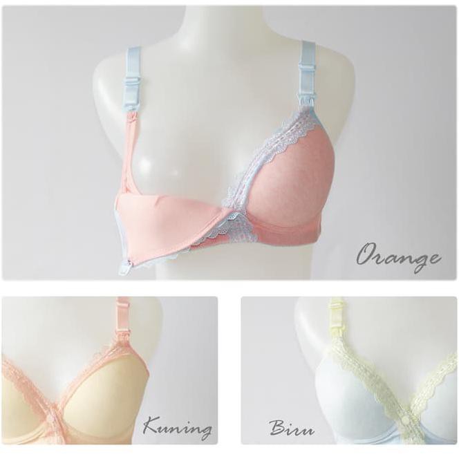 Diskon Bh Bra menyusui model kait dan kancing Big SIze - Kuning, 36 Diskon