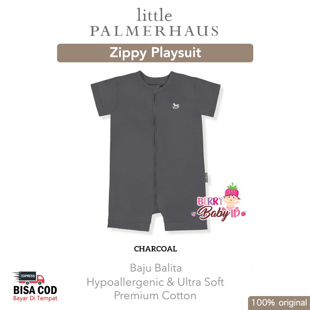 Little Palmerhaus Zippy Playsuit Baju Bayi Balita Jumper Bayi Boy Girl Berry Mart