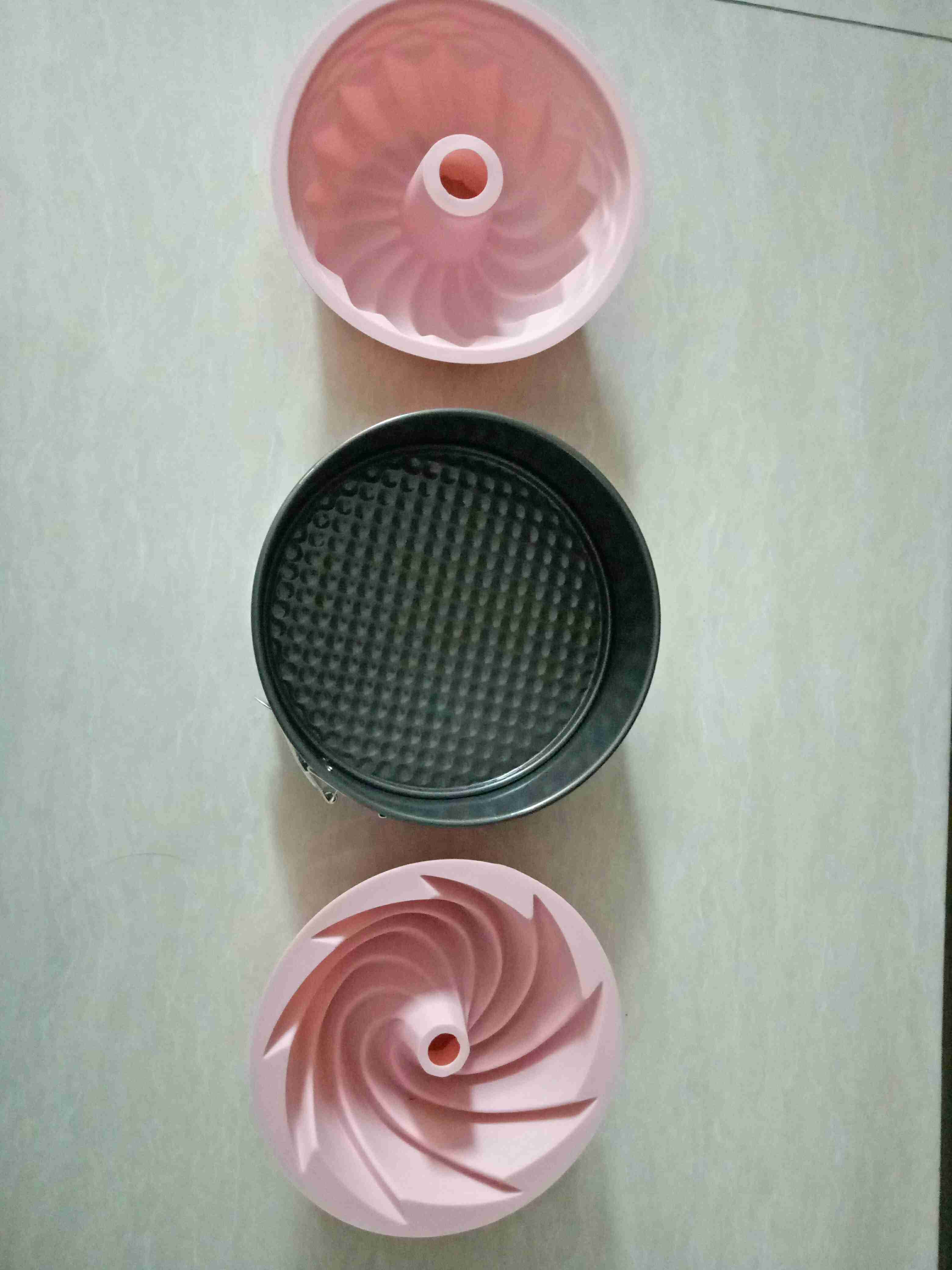 Mic 7 / 8 Logam Bulat Non-stick Kue Berbentuk Kue Alat Memanggang Nampan Timah