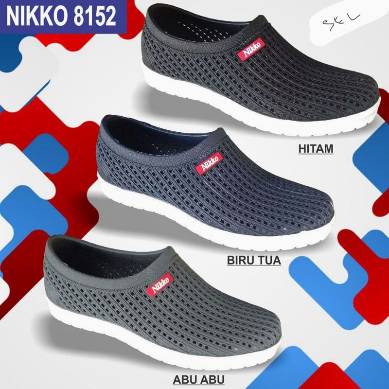 ZONA TERMURAH Sepatu pria keren bahan karet anti air NIKKO 8152