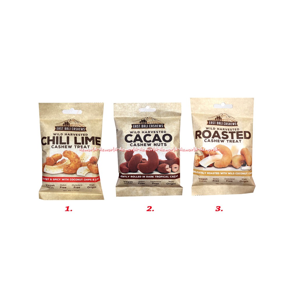 East Bali Cashew Chili Lime Cacao Roasted 35gr Kacang Almond Kacang EBC