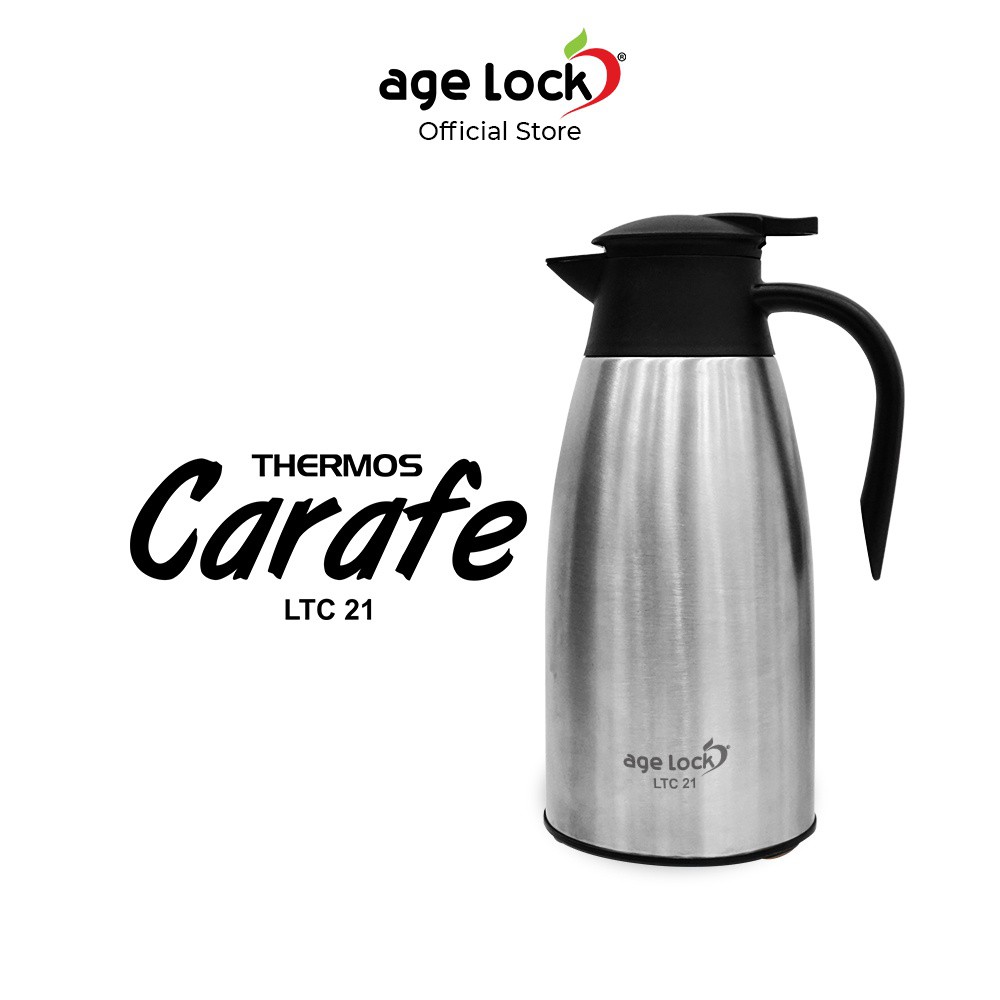 Termos Vacuum 2 Liter AGE LOCK Carafe LTC21 Panas/Dingin Hingga 24JAM