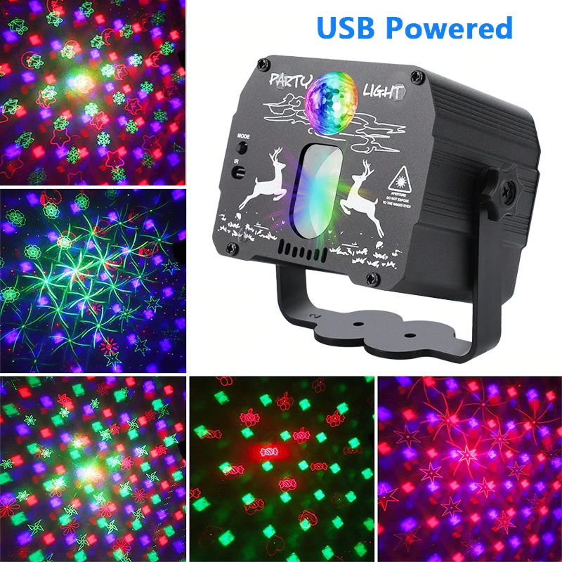 Proyektor Laser LED Lampu Disco DJ Party RGB Lights USB 8W - CH-M0001