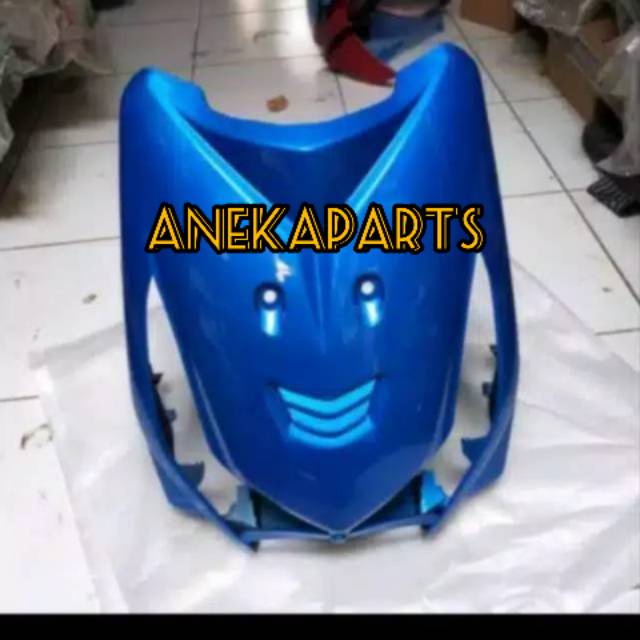 Tameng dasi depan beat karbu biru