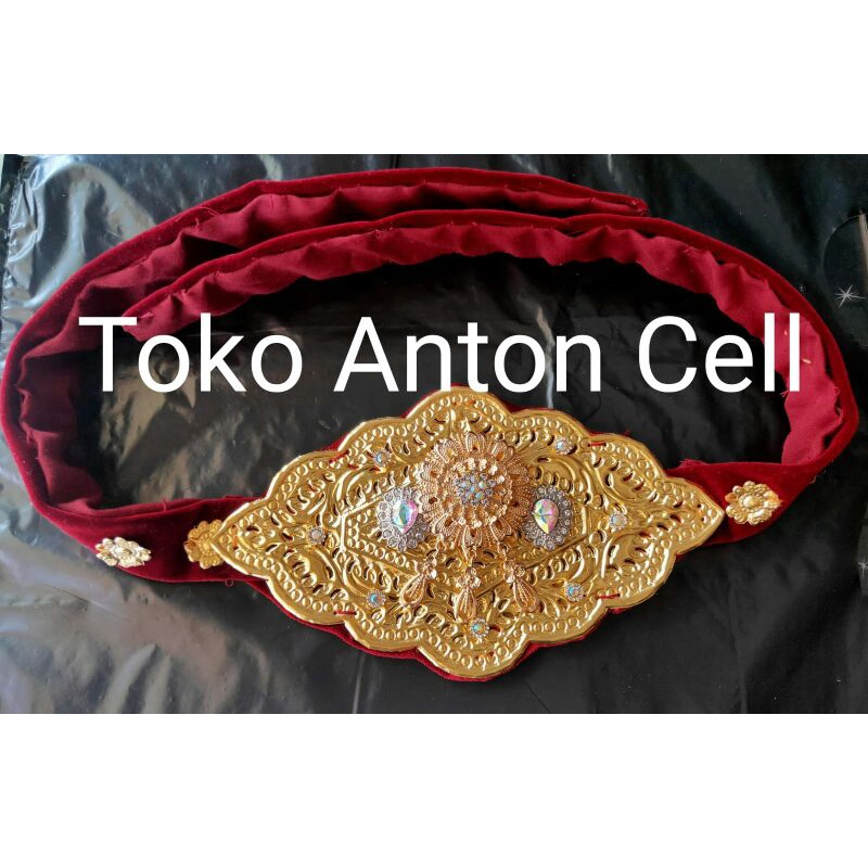 Pending pengantin kain bludru Tebal