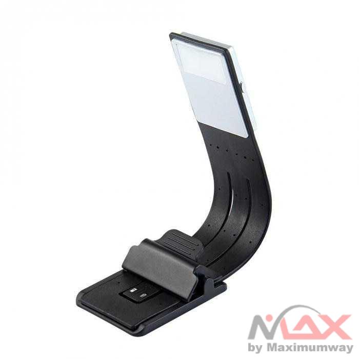 Lampu Baca LED Detachable Flexible Clip Bookmark Lights - KD-20 Warna Hitam