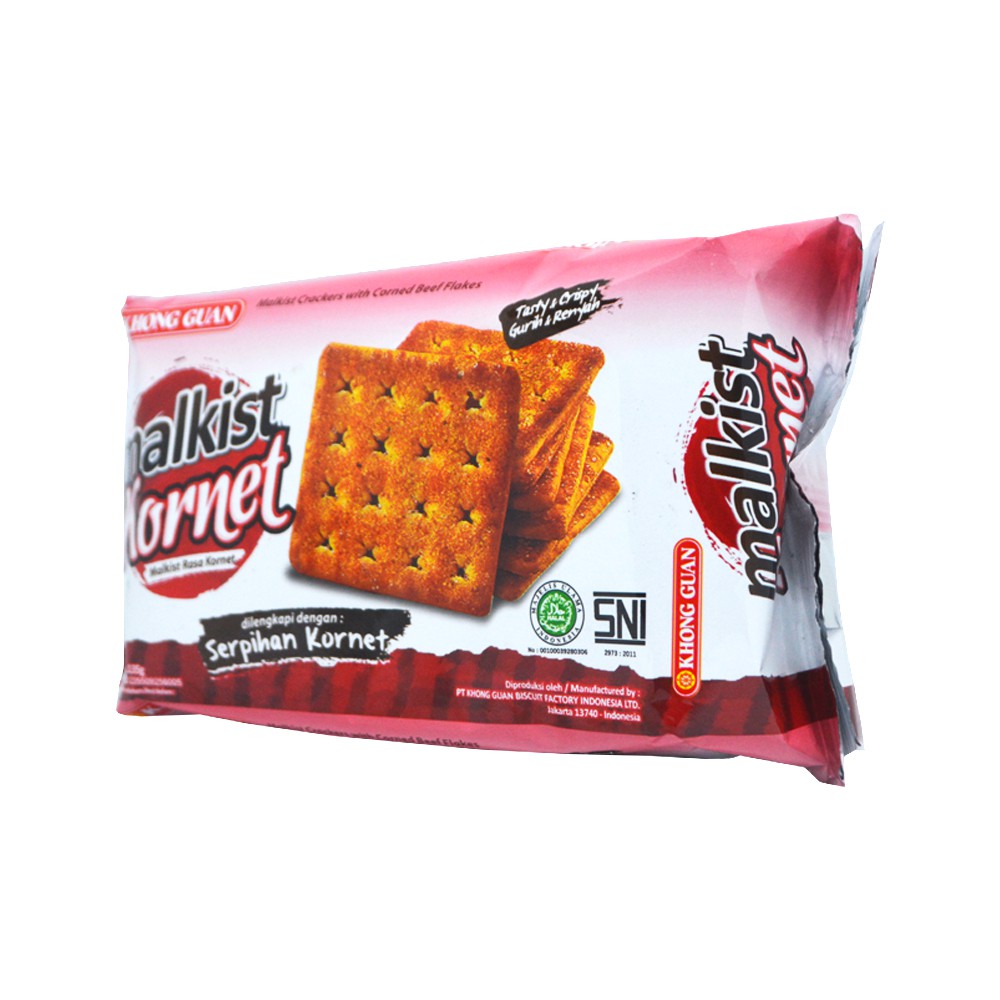 

Khong Guan Malkist Kornet Crispy Dilengkapi Dengan Serpihan Kornet Asli - 135gr