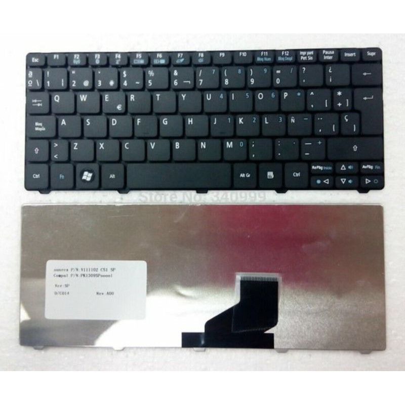 Keyboard Acer Aspire One D255 D260 D270 D275 532 532H 522 Acer One HAPPY2 NAV70 NAV50 PAV70 Hitam