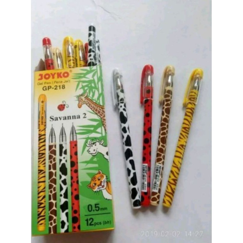 

PULPEN GEL PEN JOYKO SAVANA 2 GP - 218 ( 0,5 mm ) ISI 12 PCS