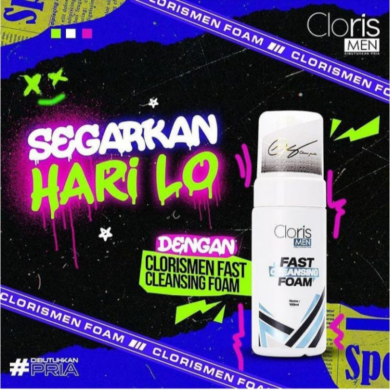 Clorismen Sabun Muka Pria Fast Cleansing Foam Cloris Men Official Original C4