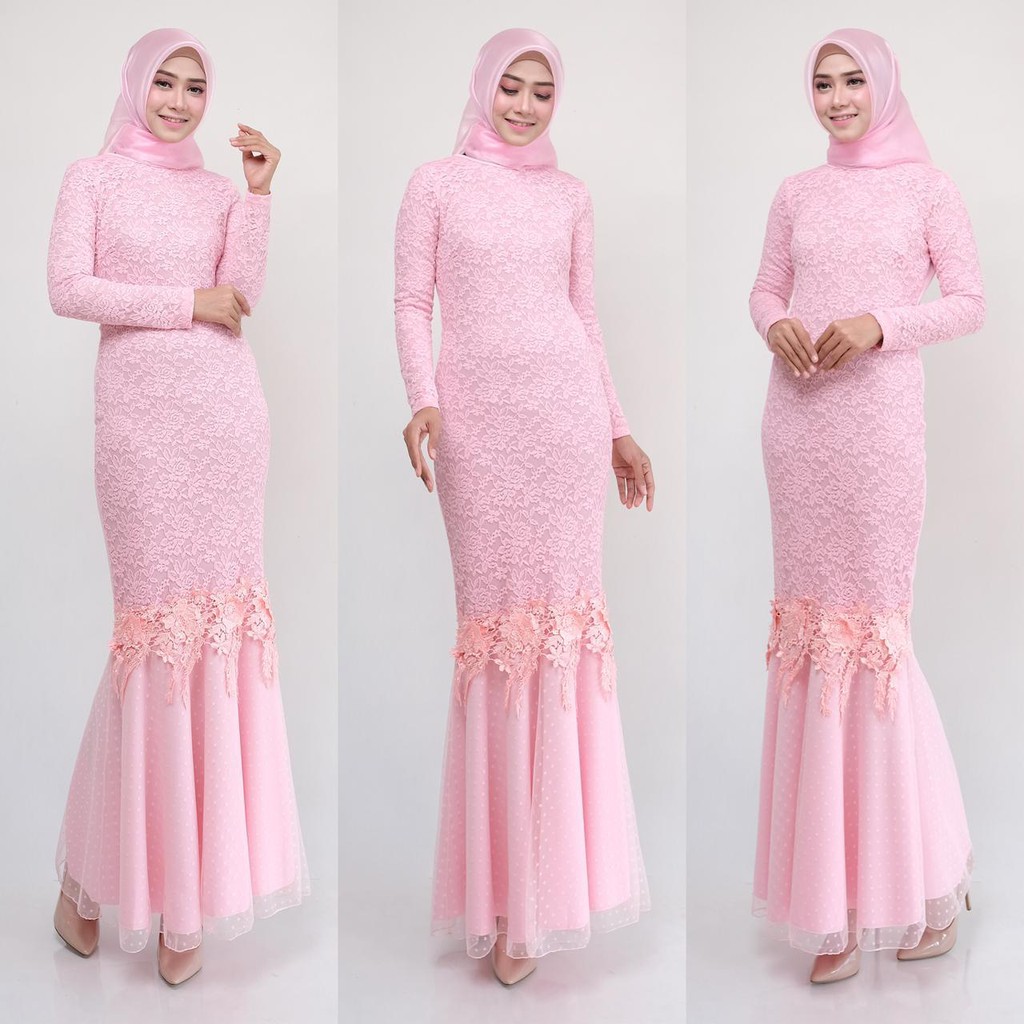 8156# dres maxi muslim wanita/dres wanita terbaru/baju wanita maxi duyung// Fashion Maxi Duyung