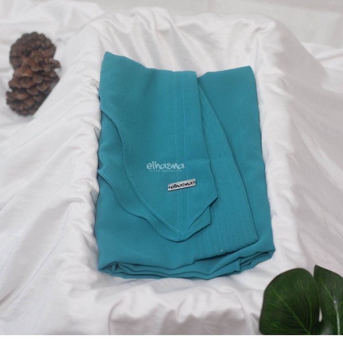 Hijab Instan XL Jumbo Hijab Ceruty 2 Layer Jilbab Instan  By Elhasna-TOSCA