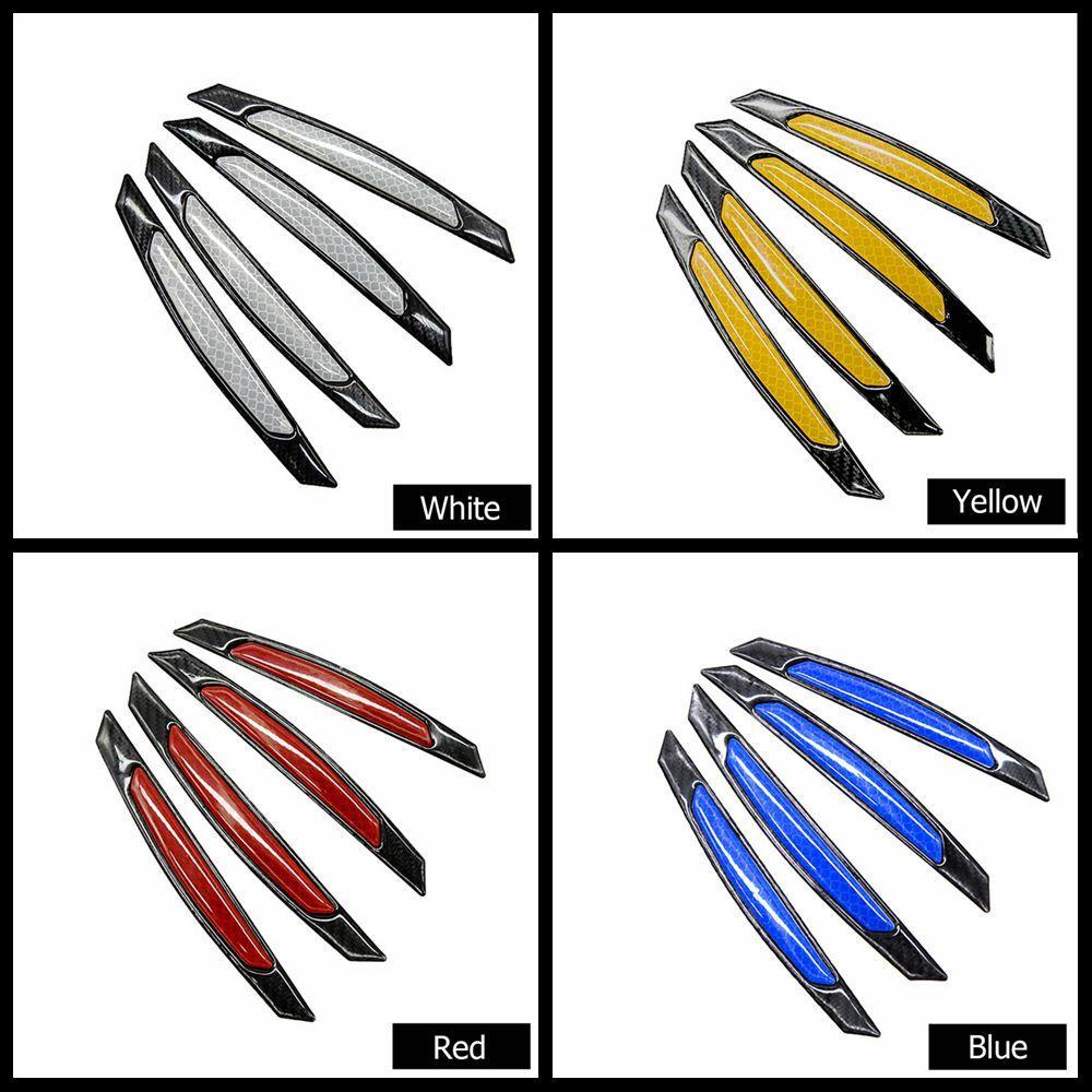 Populer 4Pcs Strip Reflektif Mobil Alarm Anti-Tabrakan Auto Decal Safety Mark