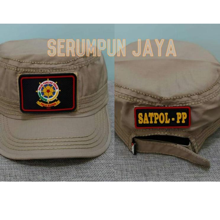 vlvl TOPI KOMANDO SATPOL PP - TOPI SATPOL PP - TOPI KOMANDO SATPOL PP 2 PATCH KREM OJTerlaku. ̿ ̿̿: 