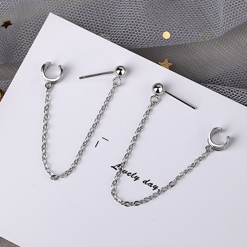 Earrings Jewelry Fashion Personality Metal Ear Clip Tassel Earrings for Women Ear Cuff Caught In Cuffs