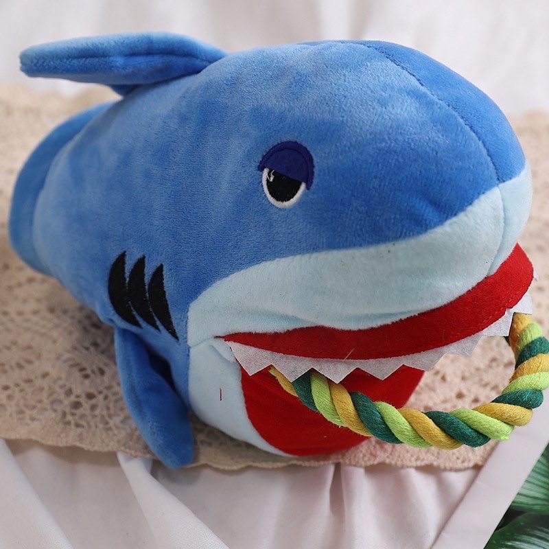 Shark Insert Hand Tug &amp; War Squeaky Toy