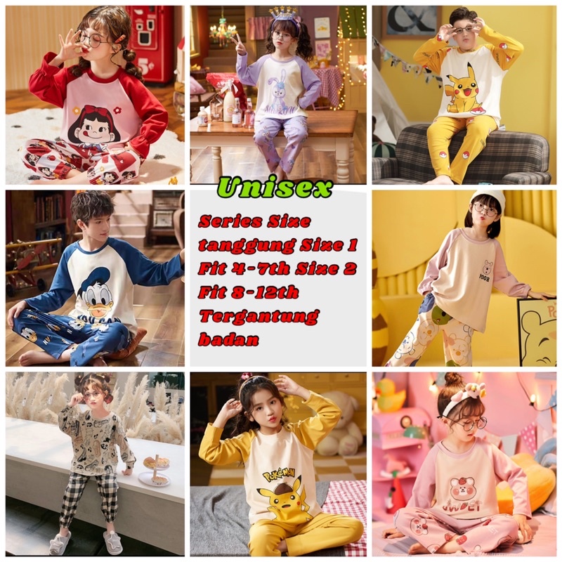 JC- Stelan Piyama Anak IMPORT / Piyama Anak Anak / Kids SleepWear / Piyama Anak Import