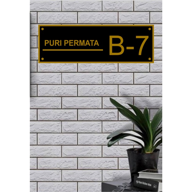 Nomor rumah/Papan nama/Label custom ACRYLIC AKRILIK