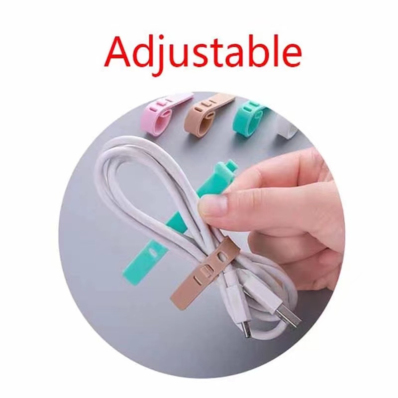 Strap Organizer Kabel Bahan Silikon Adjustable